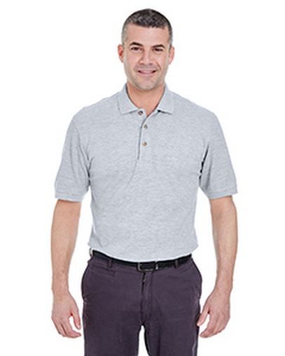Custom Embroidered UltraClub Men's Tall Classic Pique Polo - 8535T